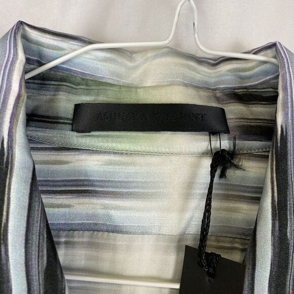 Aminaka Wilmont NWT Silk and Cotton button up shirt dress tunic size 8 - Picture 2 of 11